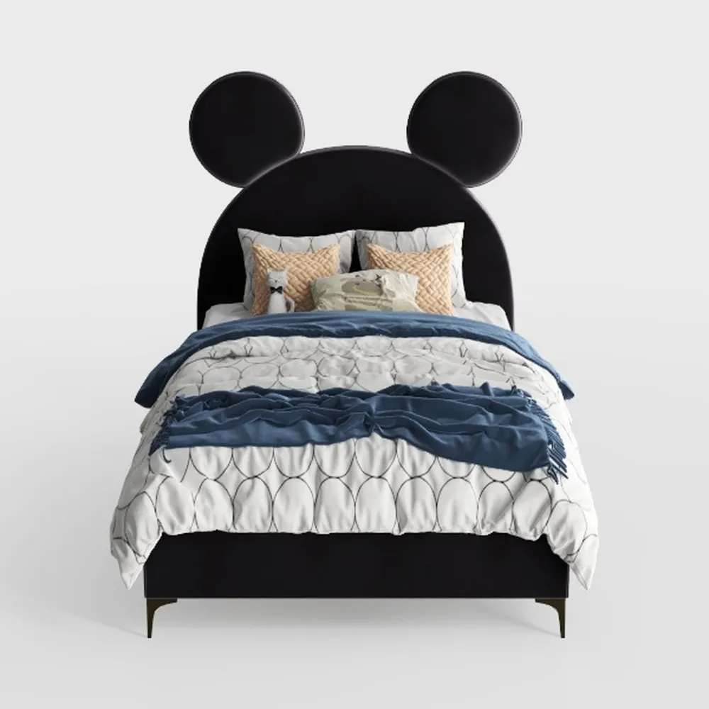 Yocreat Struttura per letto king size, grigio scuro, telaio imbottito in legno a doghe con testiera, facile da montare, contenitore sotto il letto, senza bisogno di molle box 150 × 200