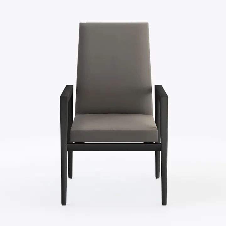 Mid Century Modern Accent Chair with Arms, Grey Of