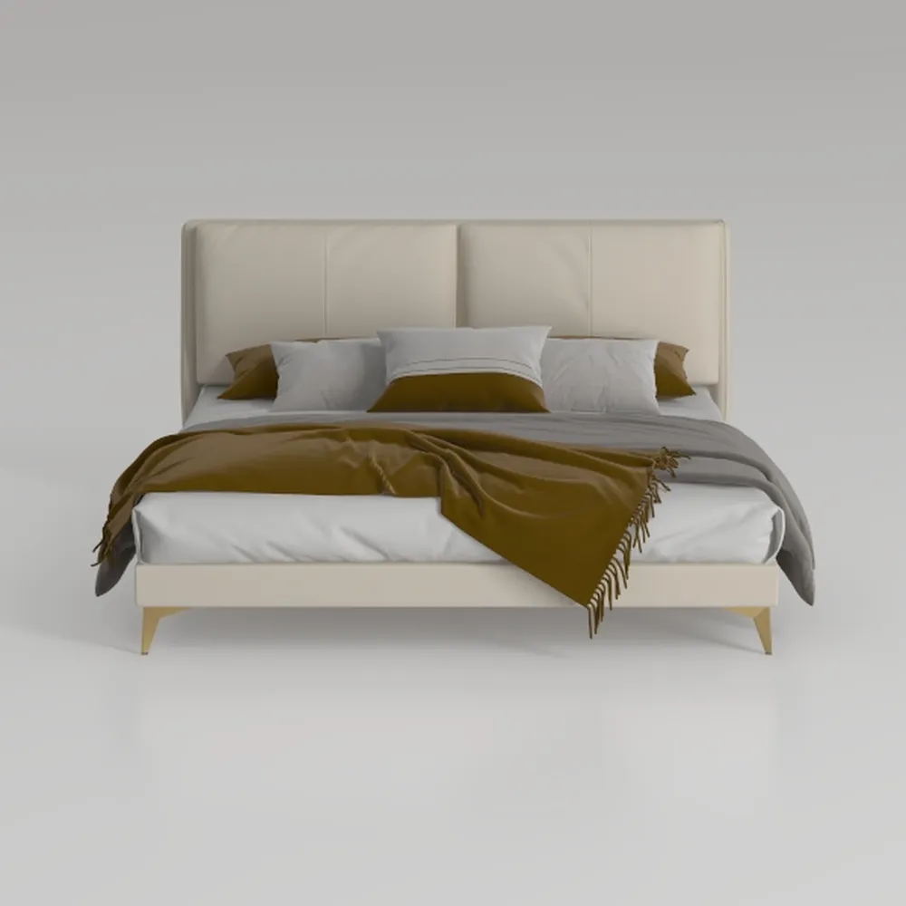 SOFTSEA Queen Size Boucle Bed Frame, Upholstered P