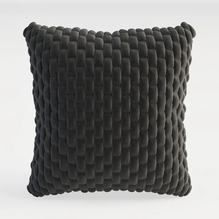 Minimalist Dark Velvet Throw Pillow 3D Model