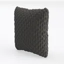 Minimalist Dark Velvet Throw Pillow 3D Model Left 45 Degree View