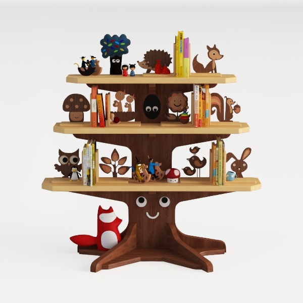 Vailando Bear Kids Bookshelf and Toy Storage