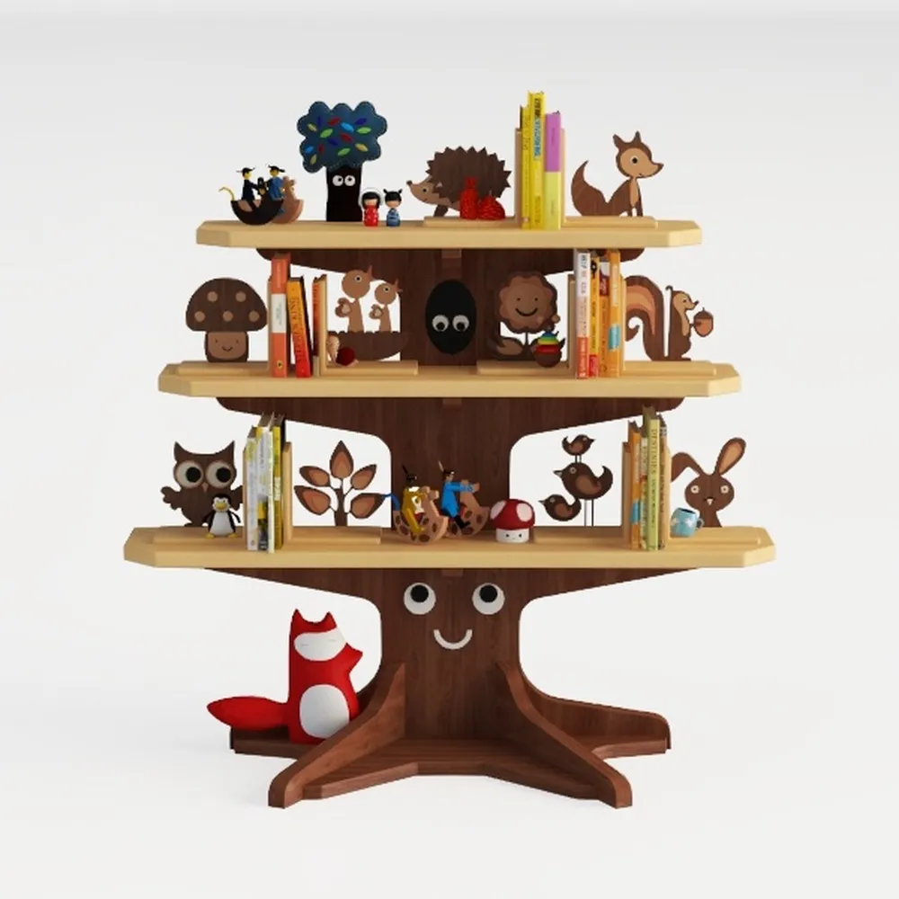 Vailando Bear Kids Bookshelf and Toy Storage