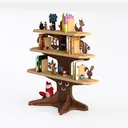 Vailando Bear Kids Bookshelf and Toy Storage Left 45 Degree View