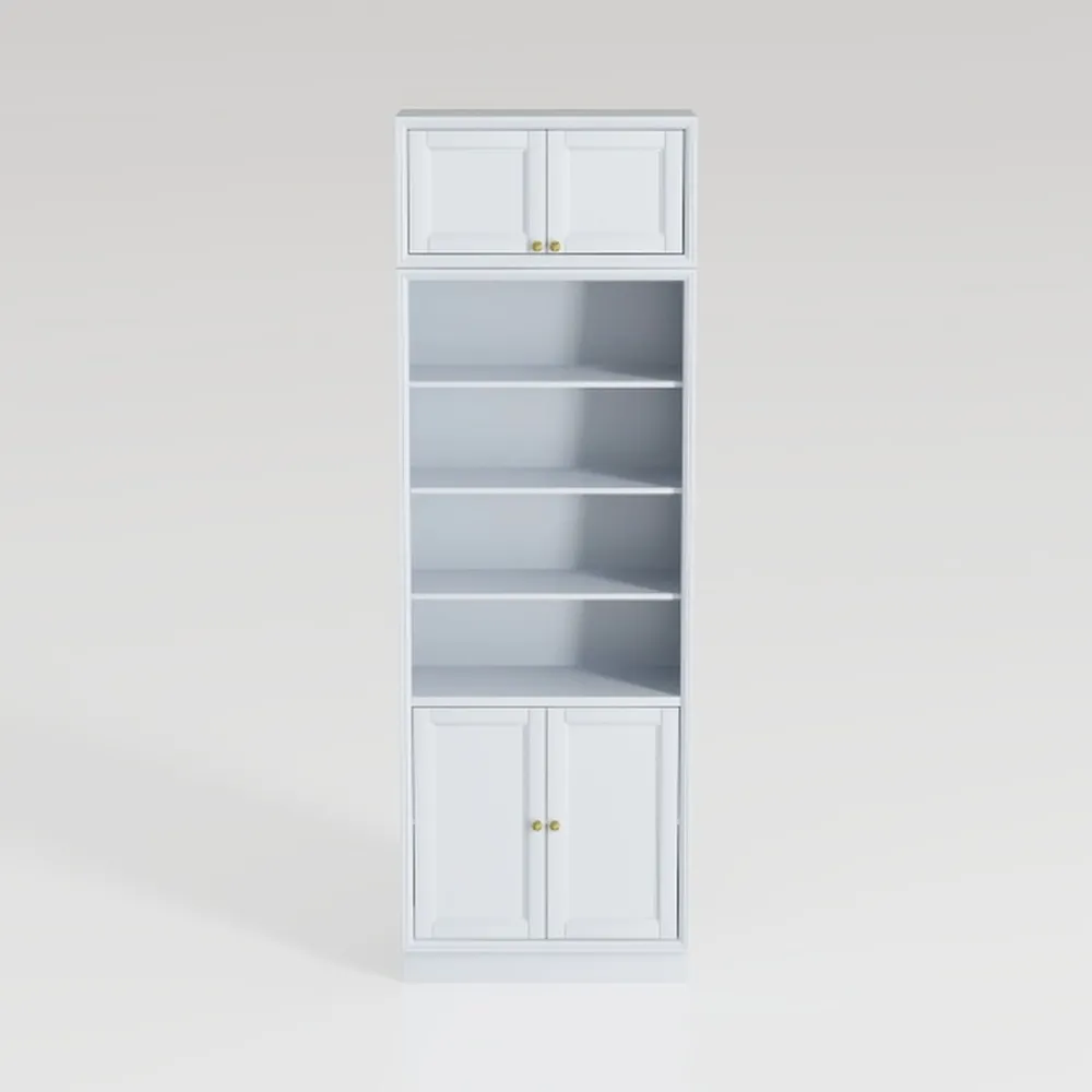 71.4" Tall Bookshelf with Drawers & Cabinet