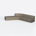 Minimalist Fabric L Shaped Modular Sectional Sofa 3D Model Left 45 Degree View