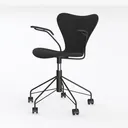 Saddle Stool Chair with Backrest and Foot Ring Left 45 Degree View