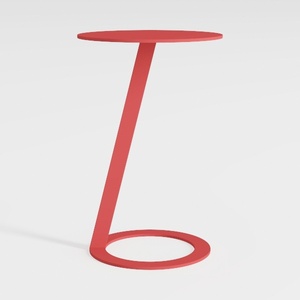 Modern Minimalist Red Metal Side End Table 3D Model