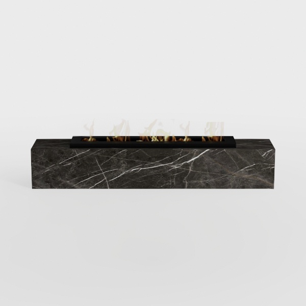 Merax TV Stand with Faux Marble, 4 Storage Drawers