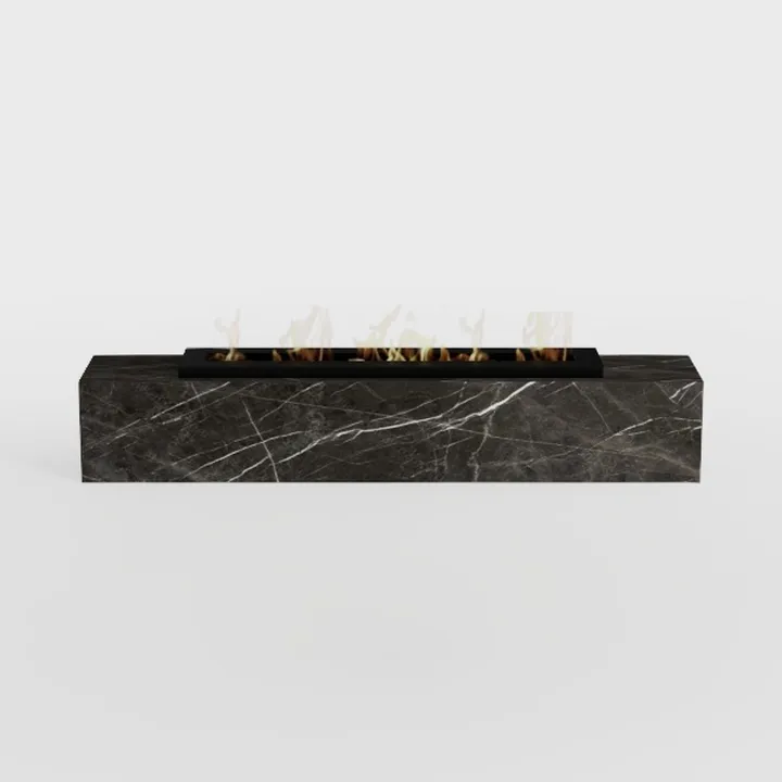 Merax TV Stand with Faux Marble, 4 Storage Drawers