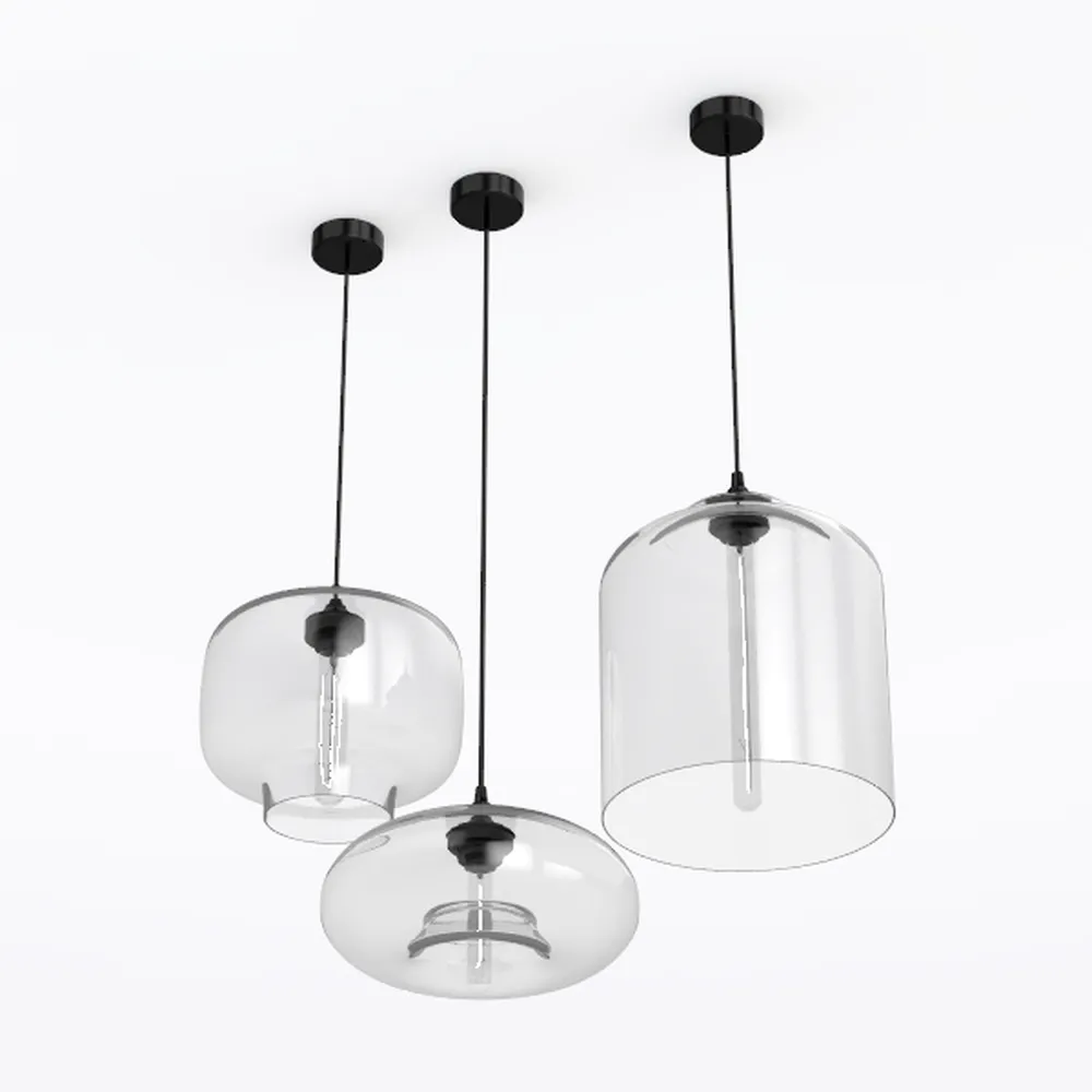 3-Light Industrial Farmhouse Black Matte Light