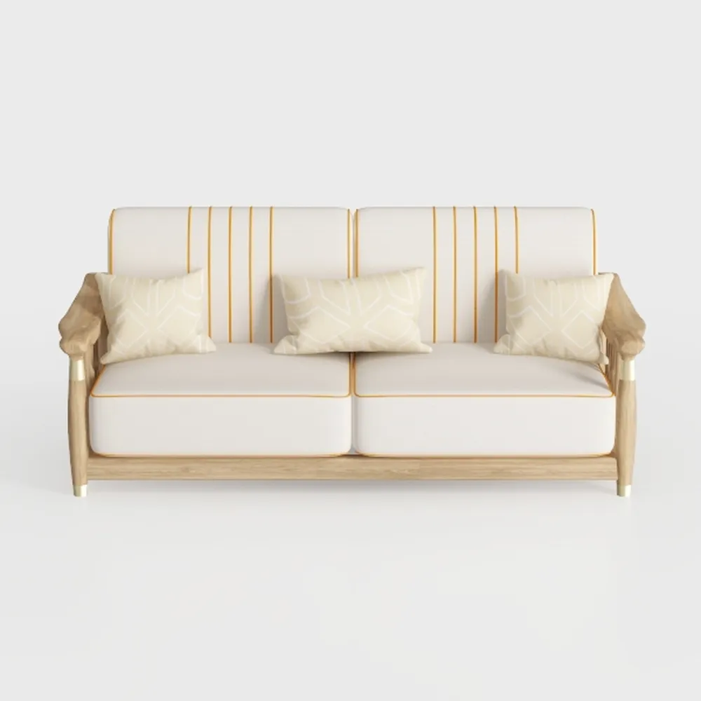 Tennozu Linen Fabric Loveseat Sofa, Convertible Fu