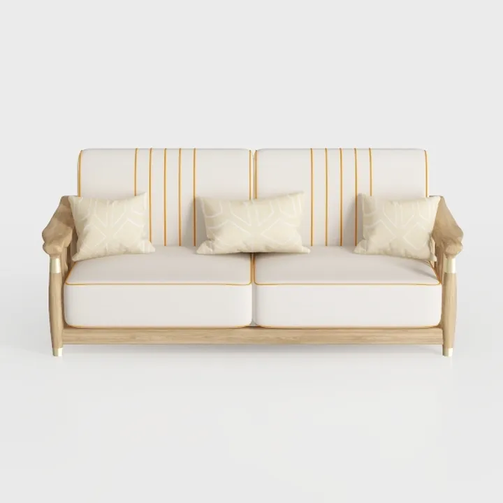 Tennozu Linen Fabric Loveseat Sofa, Convertible Fu
