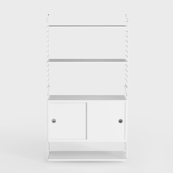 JAQ Foldable Rolling Cart, 3-Tier Metal Small