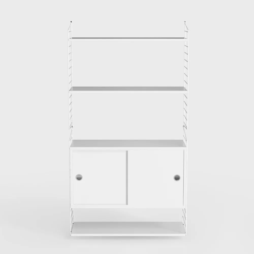 JAQ Foldable Rolling Cart, 3-Tier Metal Small