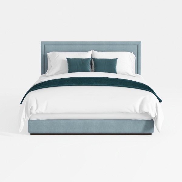 BOWERY HILL Contemporary Queen Platform Bed in Lig