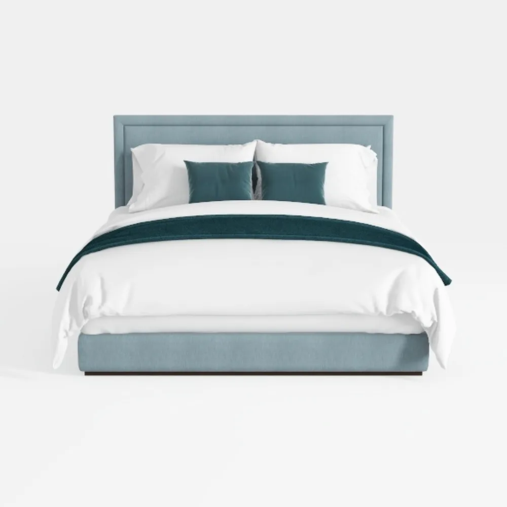 BOWERY HILL Contemporary Queen Platform Bed in Lig