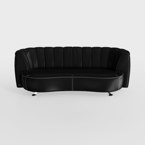 &quot;85&quot; 3-Seater Velvet Sofa - Modern Plush Spring