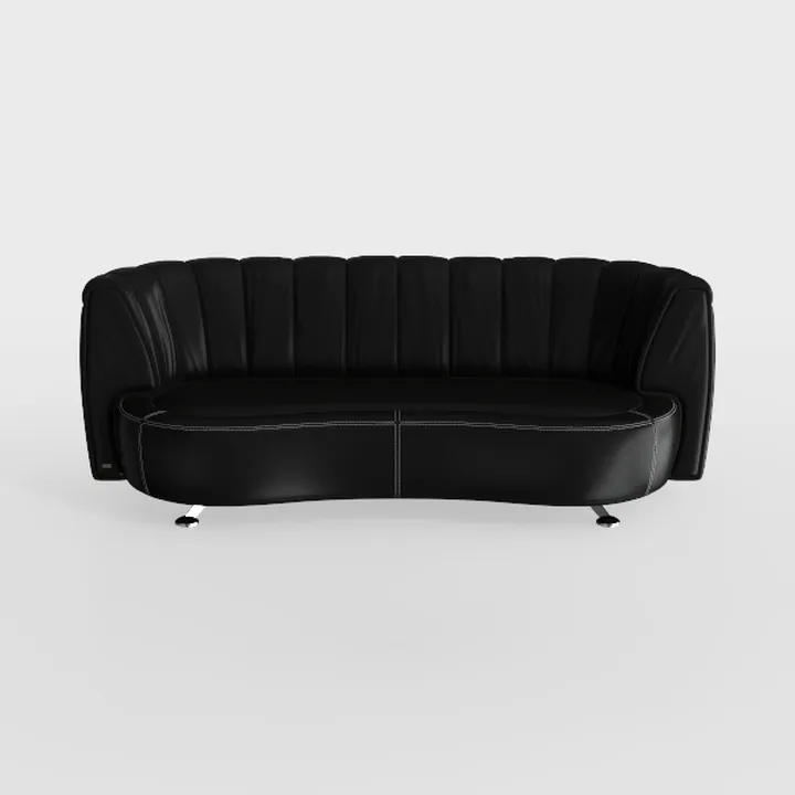 "85" 3-Seater Velvet Sofa - Modern Plush Spring