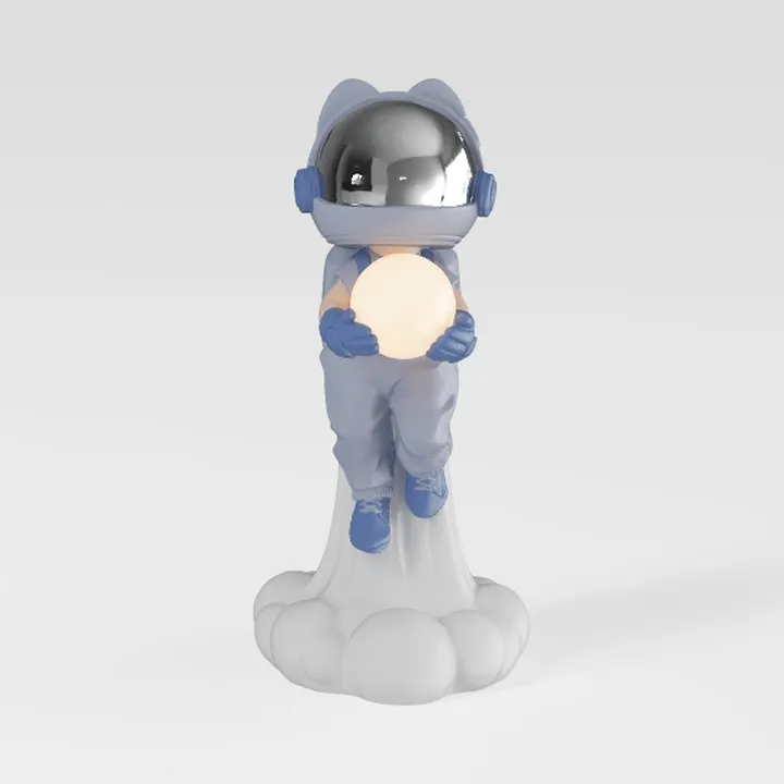 Cartoon Astronaut Kids Night Light Decorative 3D Model