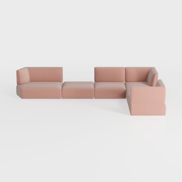 BAXMUY 94.4” Oversized Cloud Couch, Pink Chenille 