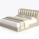 Acme Chantelle Queen Bed in Rose Gold PU & Pearl W Left 45 Degree View