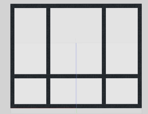 Minimalist Black Wood Frame Window 3D Model