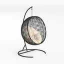 Cat Grey Wicker and Metal Hammock Bed for Small Ca Left 45 Degree View