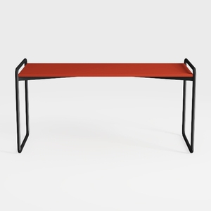 Modern Minimalist Black Metal Red Top Console Table 3D Model