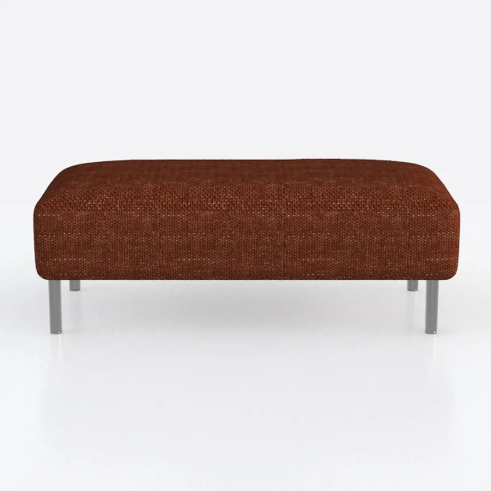 Knox Deep Orange 59 in. Storage Bench with Wood Fr