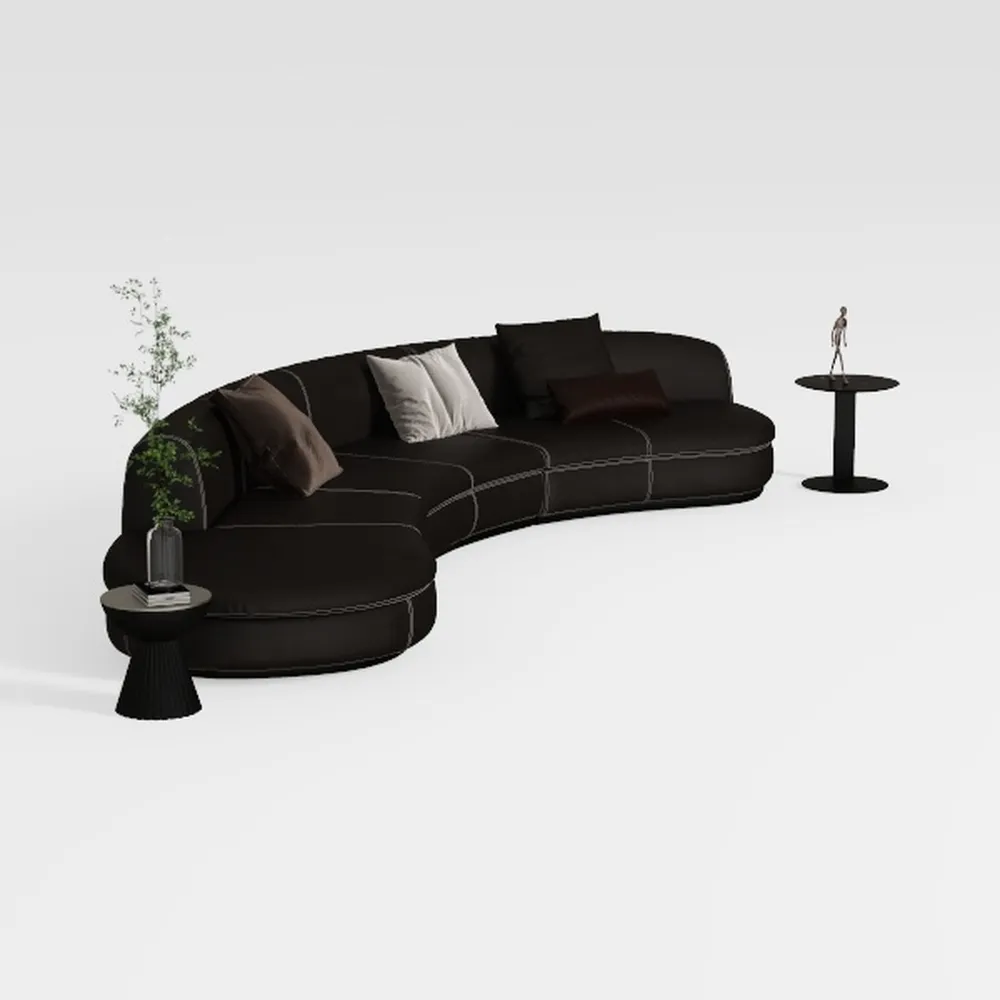 133.9IN Curved Sofa Set - Luxury Couch Sets