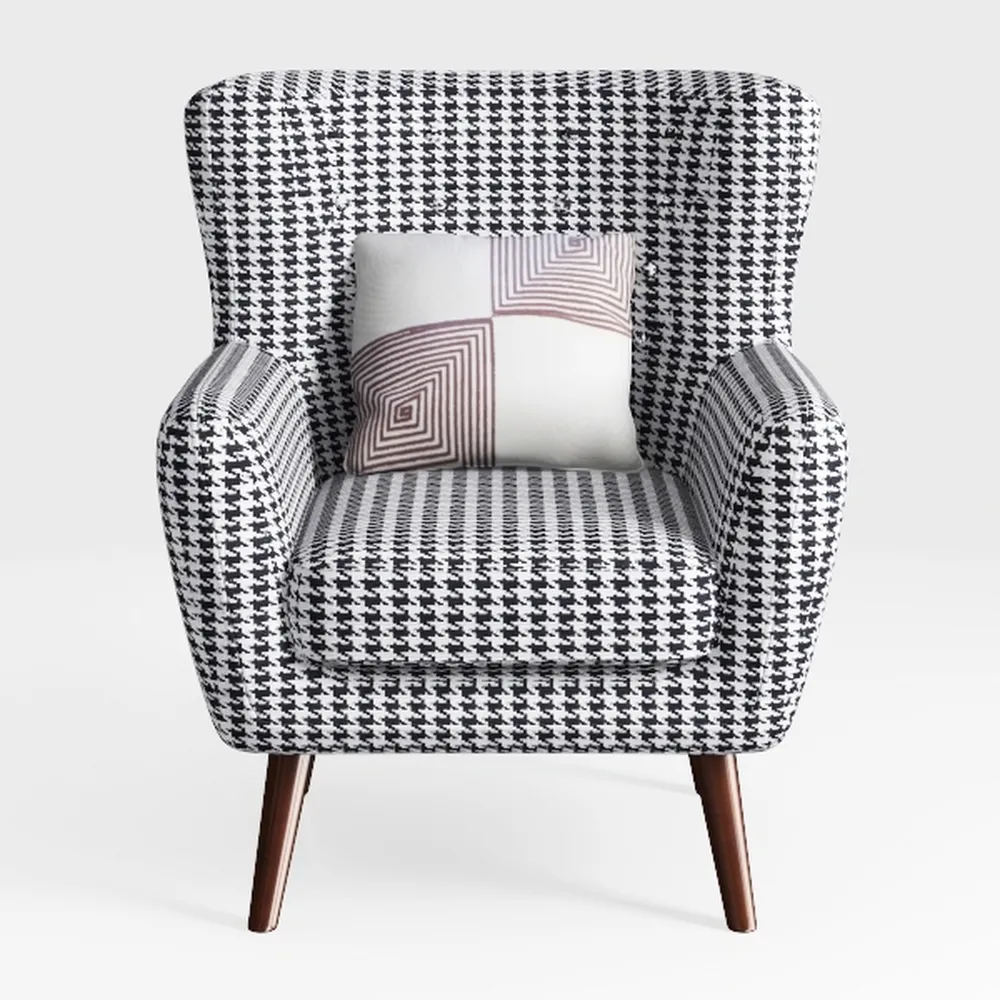 HomePop Velvet Swoop Arm Accent Chair