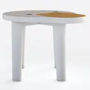 Space-Saving Triangular Shower Chair for Inside Right 45 Degree View