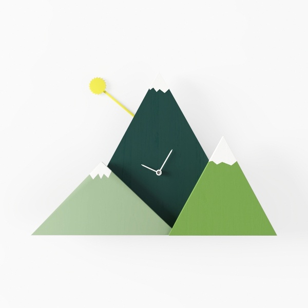 wall clock-Olive Green