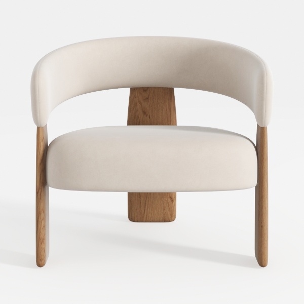 Set of 2 Modern Velvet Fabric Upholstered Dining