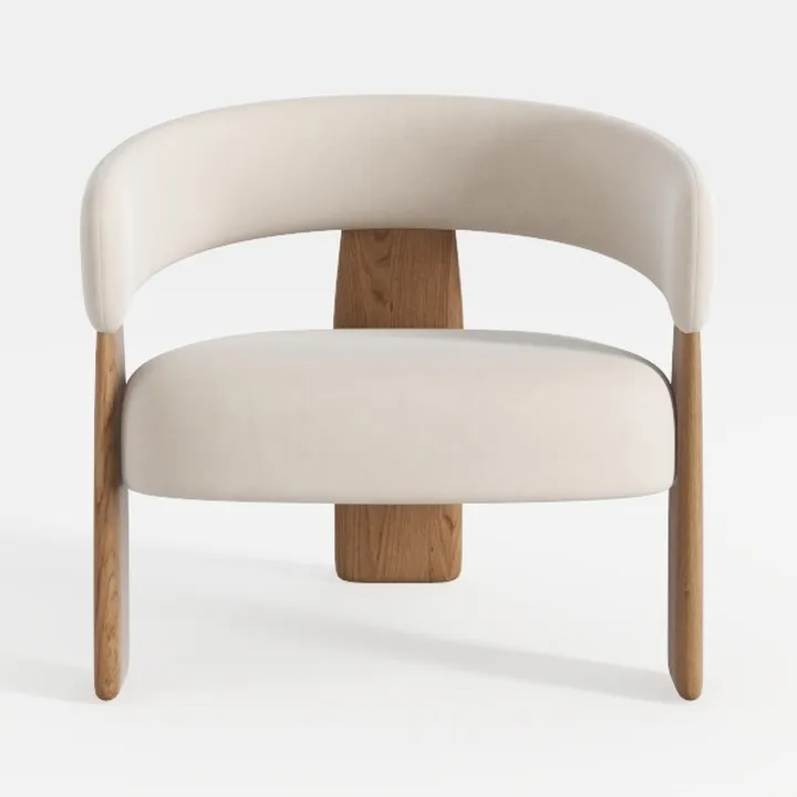 Set of 2 Modern Velvet Fabric Upholstered Dining