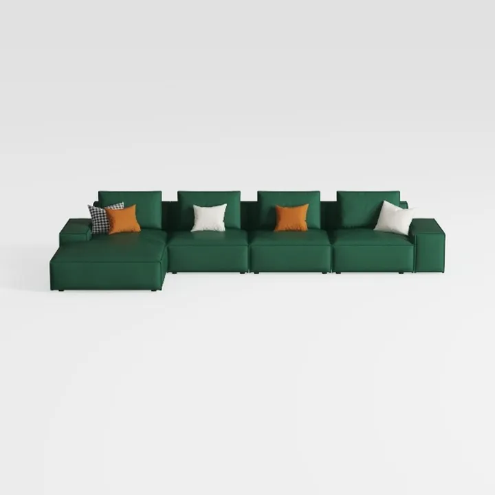 106" Cloud Sectional Couch with Comfy Chaise,L Sha