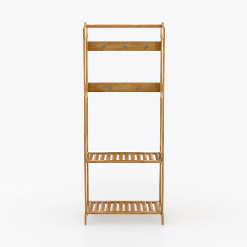 COSTWAY 47.5'' Bamboo Ladder Shelf