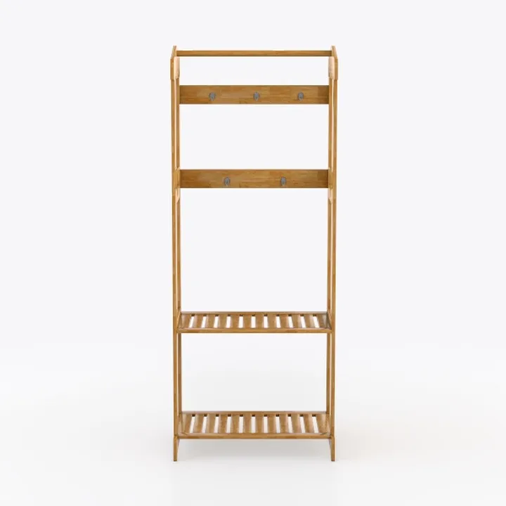COSTWAY 47.5'' Bamboo Ladder Shelf