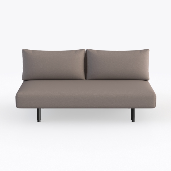 Armen Living Serenity 79" Fossil Gray Velvet Sofa