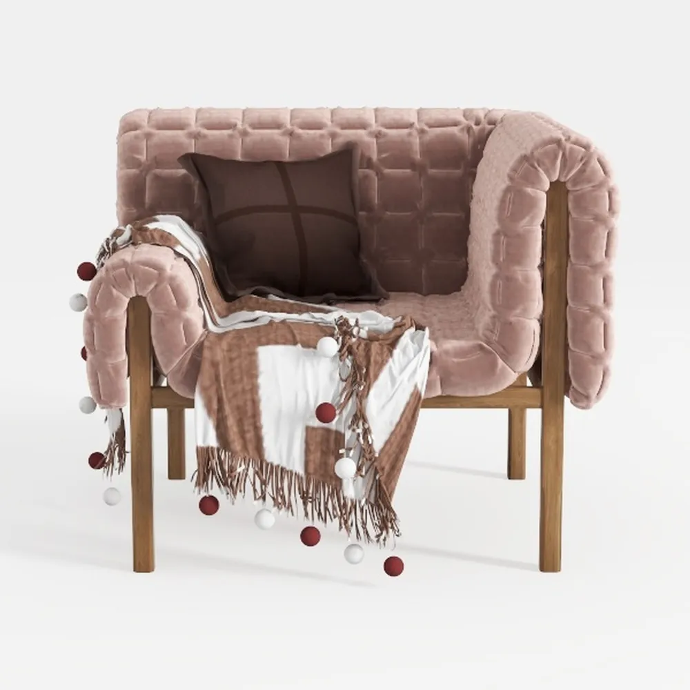 Mondeer Love Seats - Divano a 2 posti, con tasca laterale, in finta lana d'agnello, per soggiorno e camera da letto, 122 x 76 x 75 cm, colore: rosa