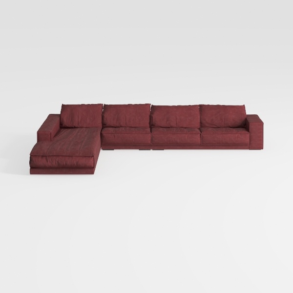 107&quot; Boneless Couch with Deep Seat, Modular