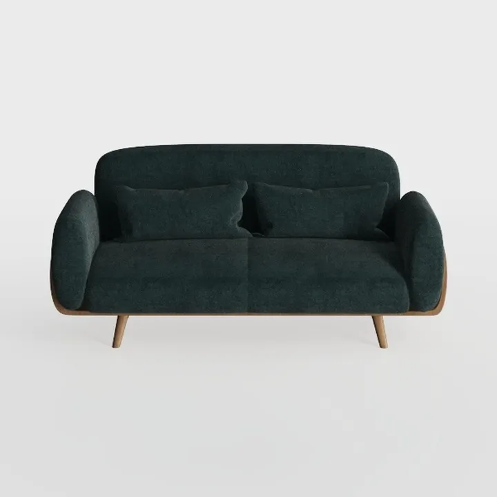 GMLFVUIPLJ Modern Mid-Century Tufted Loveseat, Dar