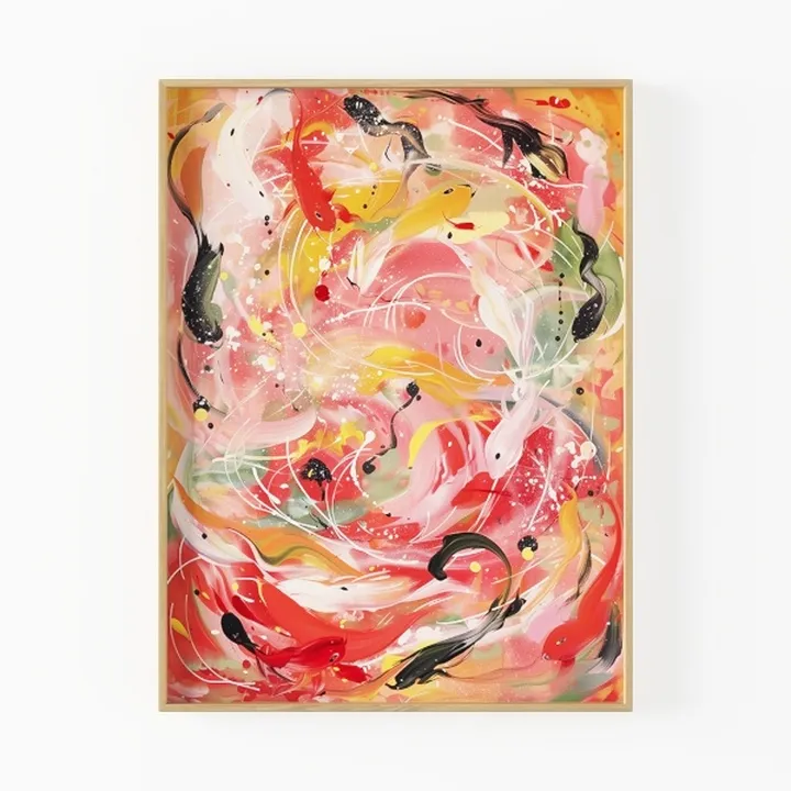 Vibrant Floral Canvas Wall Art - Abstract Flowers