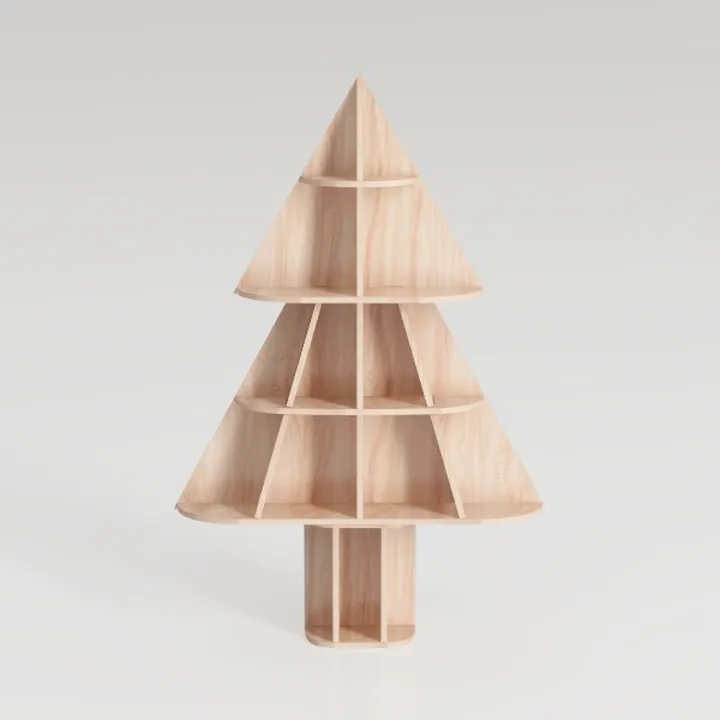 4 Tier Rotating Tree Bookshelf, 360° Revolving