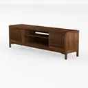 TV Console, Mid Century Modern Media Console for Left 45 Degree View