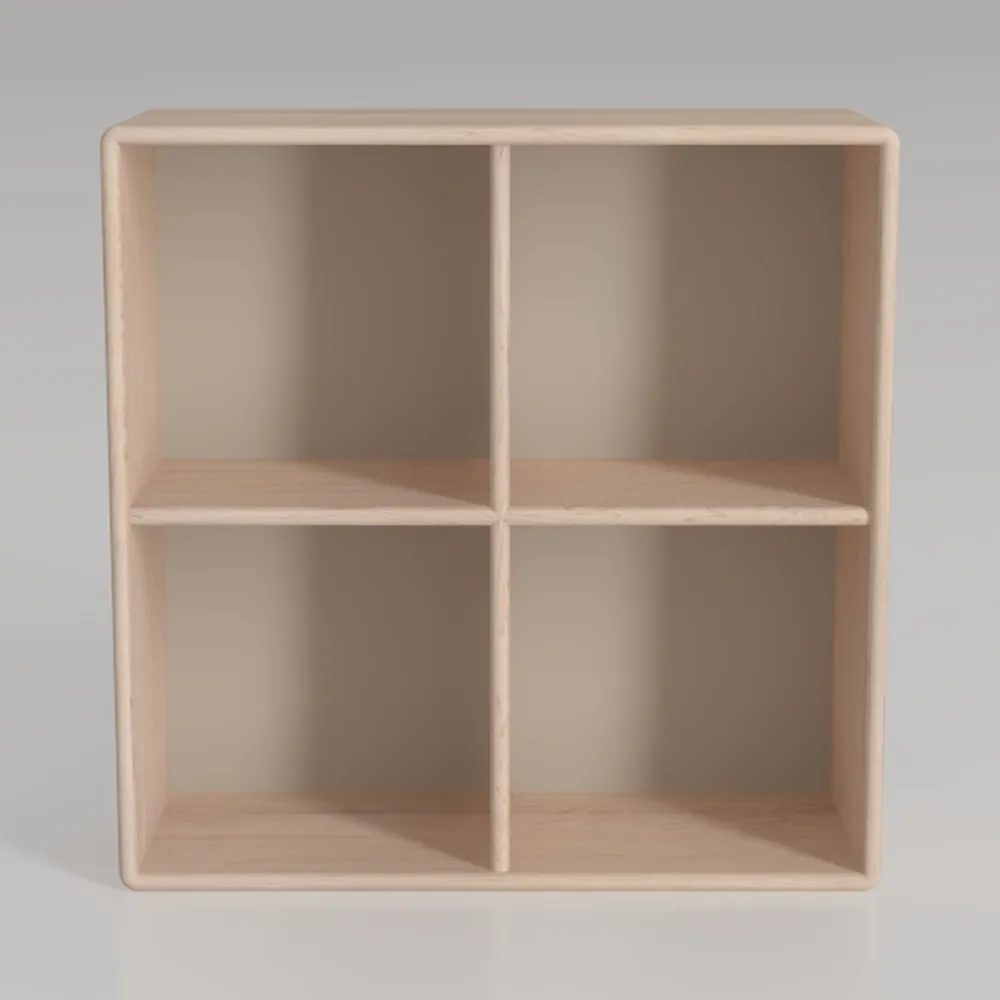 4 Cube Organizer Bookcase - Fabric Storage Bins