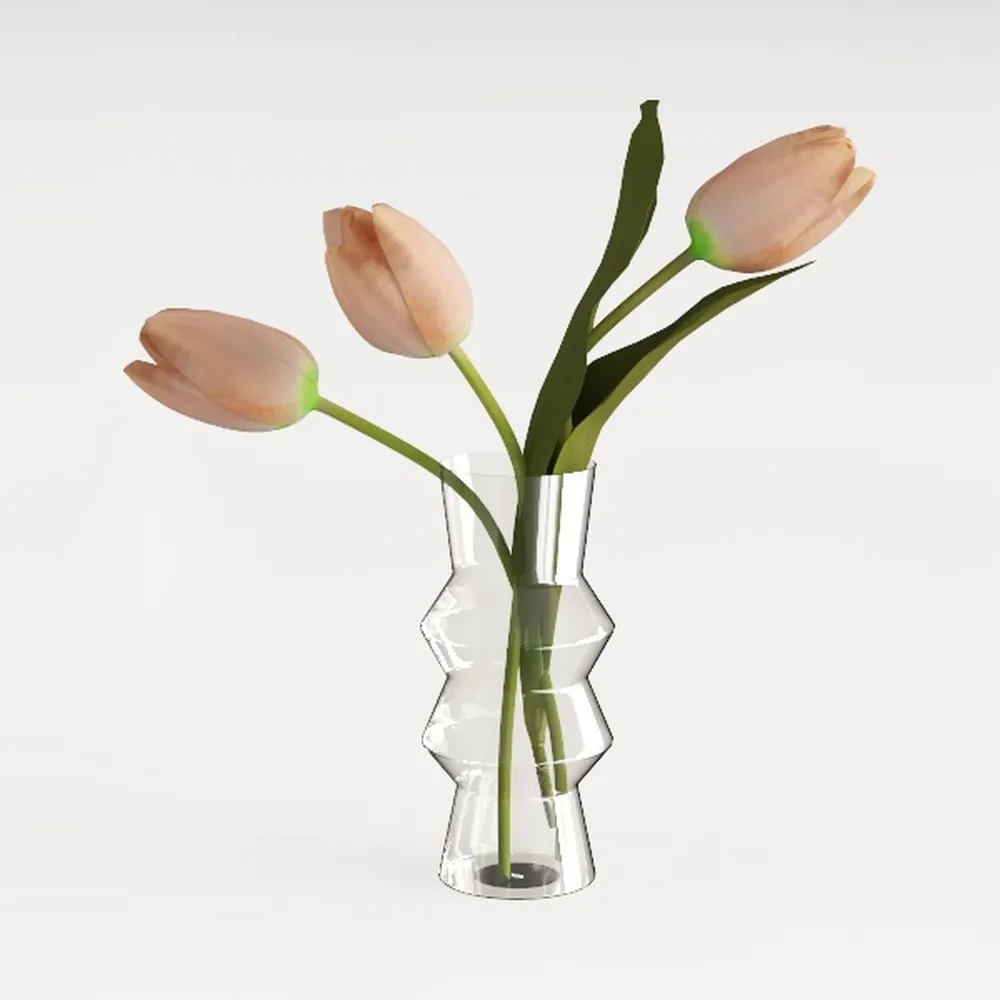 8 Inch Handmade Iridescent Glass Vase - Modern