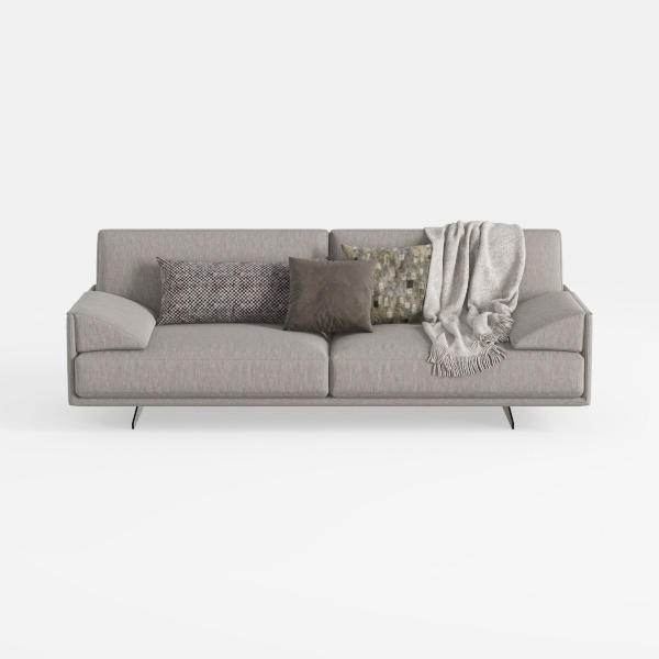 Armen Living Serenity 79&quot; Fossil Gray Velvet Sofa 