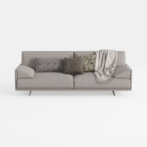 Armen Living Serenity 79" Fossil Gray Velvet Sofa